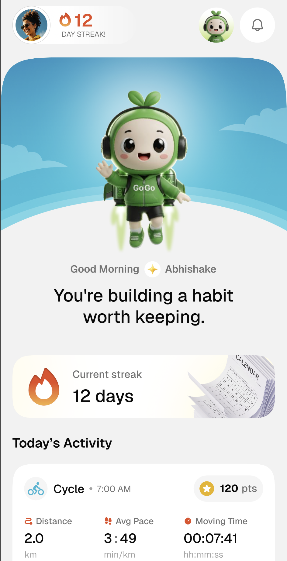 HDOR app home with GoGo